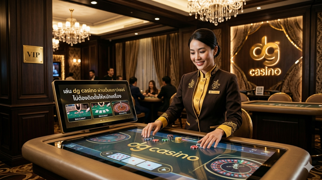 เล่น DG Casino ผ่านเว็บเบราว์เซอร์ 2026 สะดวก ปลอดภัย ไม่ต้องติดตั้ง