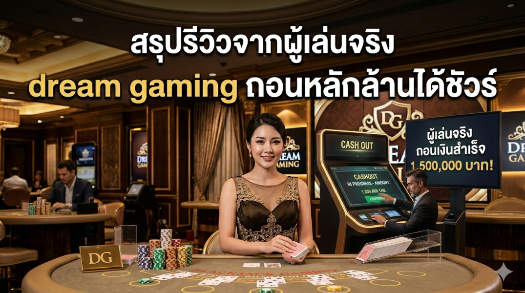 รีวิวถอนเงิน Dream Gaming 2026 คาสิโนจ่ายจริง ระบบไว ปลอดภัย เชื่อถือได้